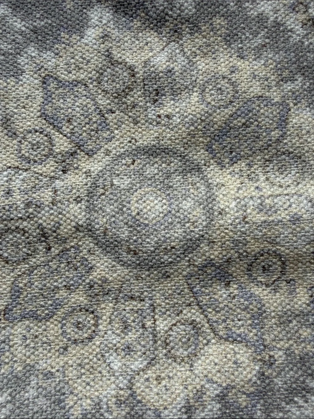 Pottery Barn Gray and Cream Medallion Accent Pillow Cover